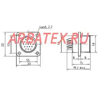 РРС3-19-1-1-В вилка блочная фото