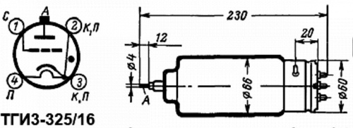 Номер 3.325. Тги3-325/16. Тги1-325/16 характеристики. Тиратрон ТГИ схема включения. Тги3-325/16 schematic.