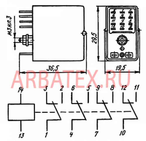 Схема реле рт 10