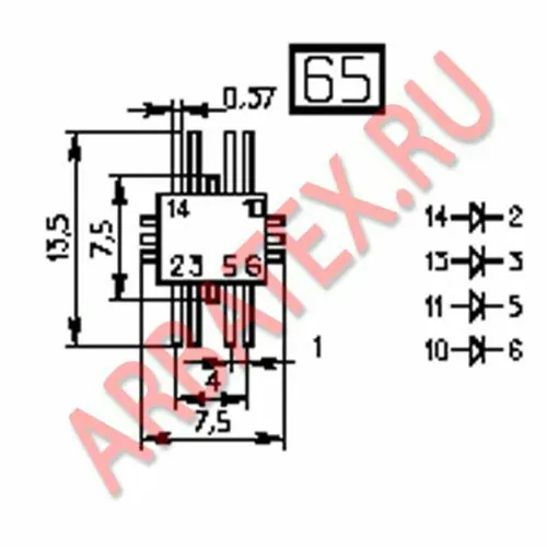 2ДС807А диодная сборка фото 3