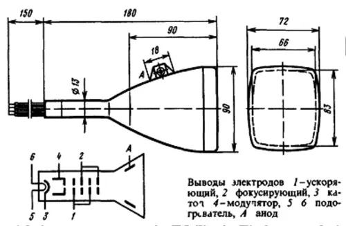11ЛК5Б электронно-лучевая трубка фото 2