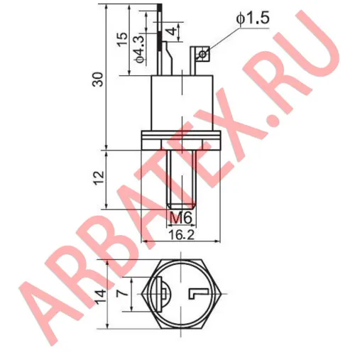 ТС222-25-8 тиристор фото 3